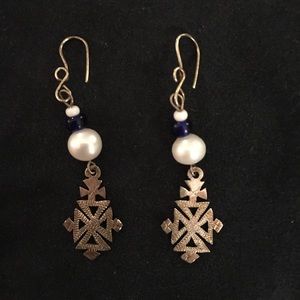 Unique beaded earrings from Ethiopia.